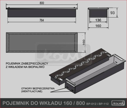 Pojemnik do wkładu 160 / 800