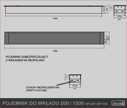 Pojemnik do wkładu 200 / 1500