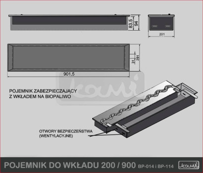 Pojemnik do wkładu 200 / 900