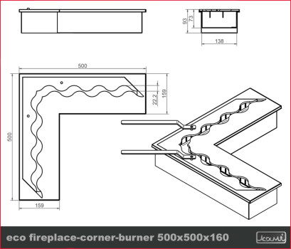 Wkład 500x500x160 Fala Corner