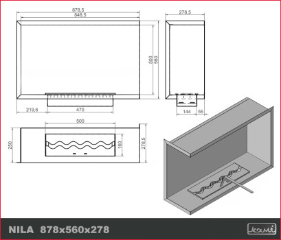 Nila 878x560x278