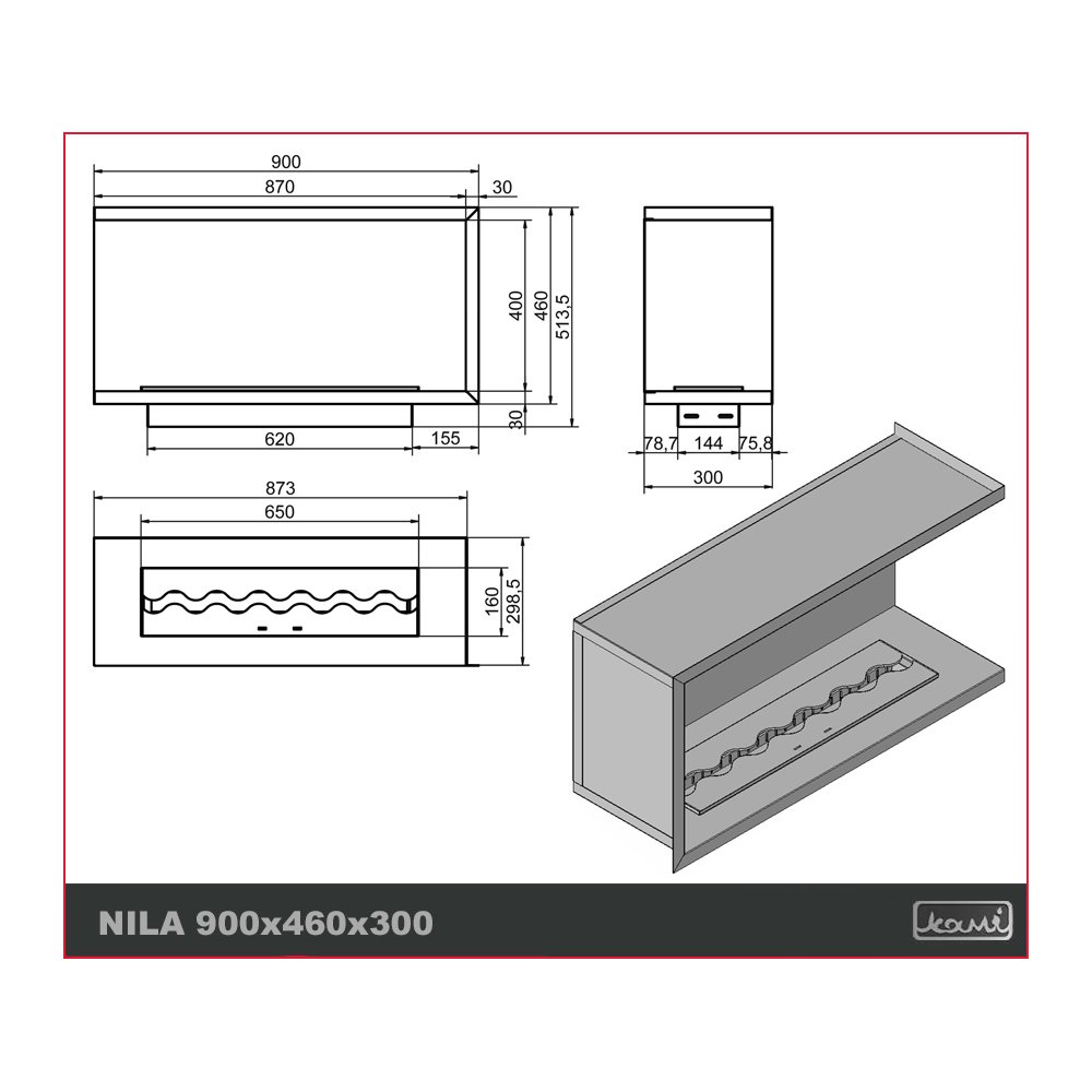 Nila 900x460x300