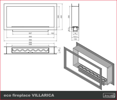 Villarica White 890 x 390 x 130