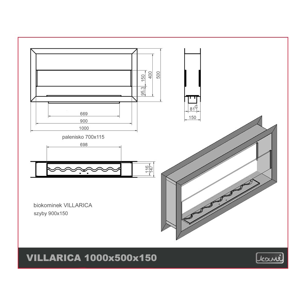 Villarica 1000 x 500 x 150