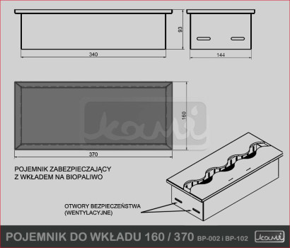 Pojemnik do wkładu 160 / 370