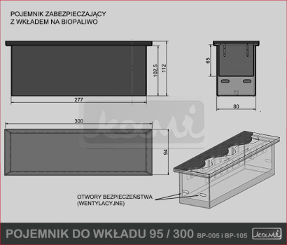 Pojemnik do wkładu 95 / 300