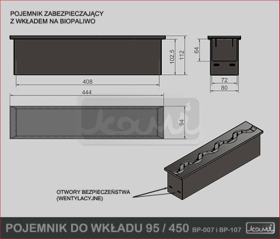 Pojemnik do wkładu 95 / 450