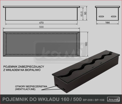 Pojemnik do wkładu 160 / 500