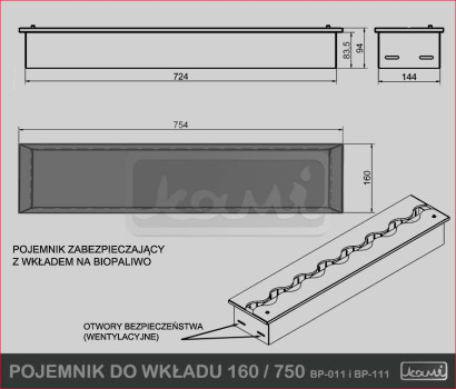 Pojemnik do wkładu 160 / 750