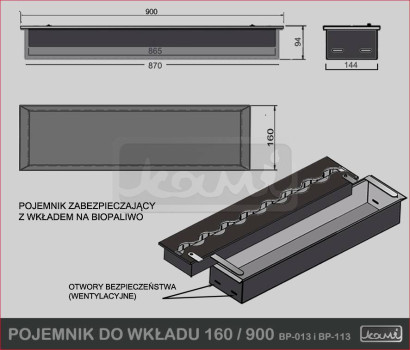 Pojemnik do wkładu 160 / 900