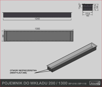 Pojemnik do wkładu 200 / 1300