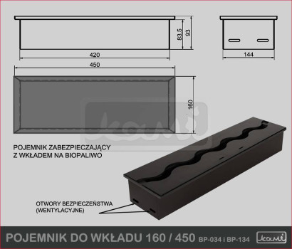 Pojemnik do wkładu 160 / 450