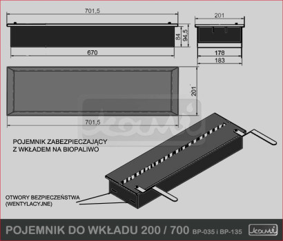 Pojemnik do wkładu 200 / 700