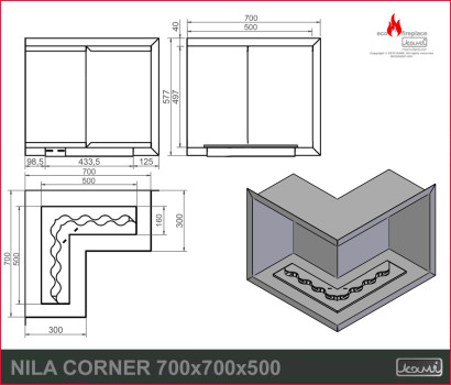 Nila Corner 700/700/500