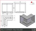 Nila Corner 700/700/500