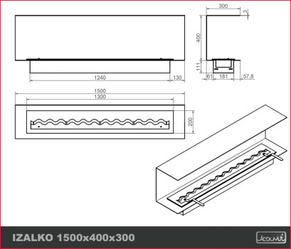 Izalko 1500X400X300