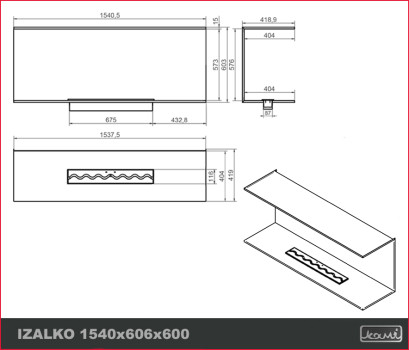 Izalko 1540X606X600