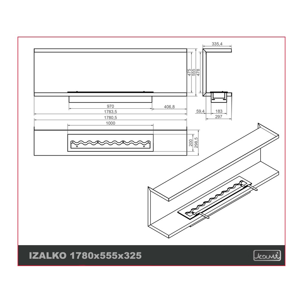 Izalko 1780X555X325