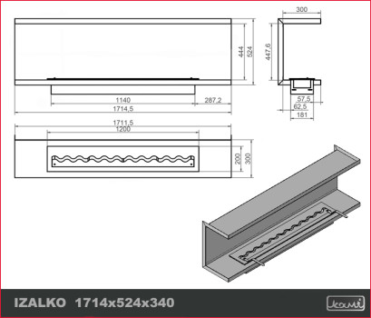 Izalko 1714X524X340